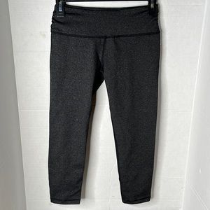Lululemon Crop Dark Gray Legging Back Zipper Women’s Size 4